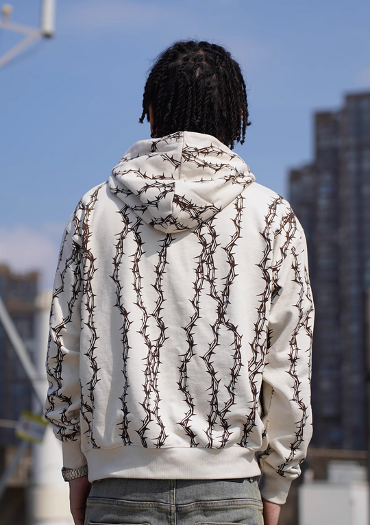 TGFCLUB Thorns Full Print Logo Embroidered Hoodie | Face 3 Face