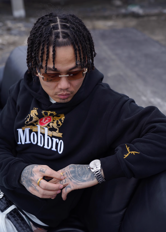TGFCLUB Mobbro Embroidered Print Hoodie | Face 3 Face