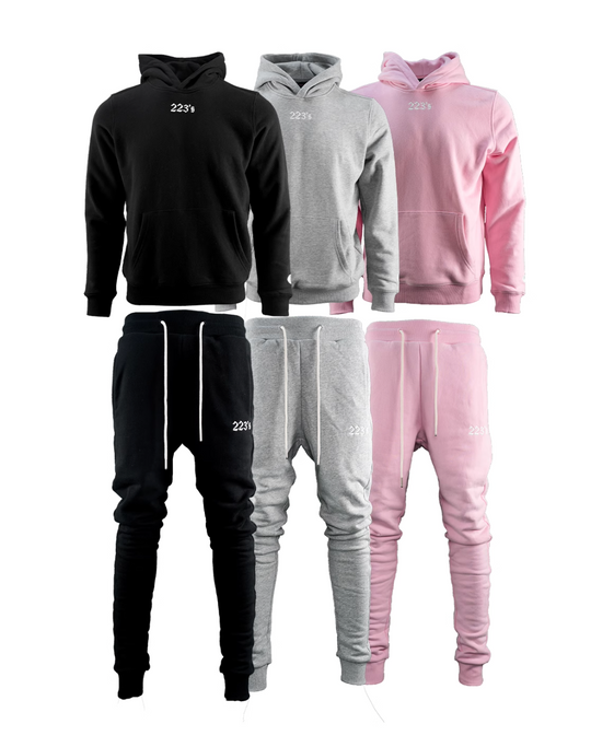 TGFCLUB 223 Embroidered Basic Hoodie and Sweatpants | Face 3 Face