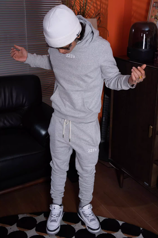 TGFCLUB 223 Embroidered Basic Hoodie and Sweatpants | Face 3 Face