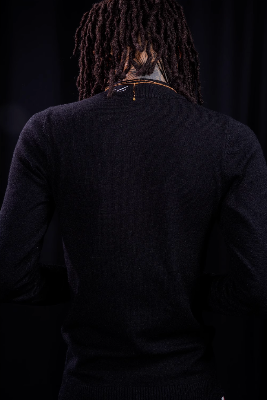 TGFCLUB Embroidered Half Turtleneck Slim Fit Knit Sweater | Face 3 Face