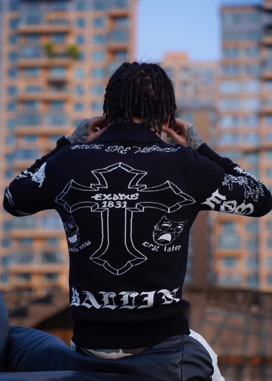 TGFCLUB 2PAC Tattoo Slim Fit Polo Knit Sweater | Face 3 Face