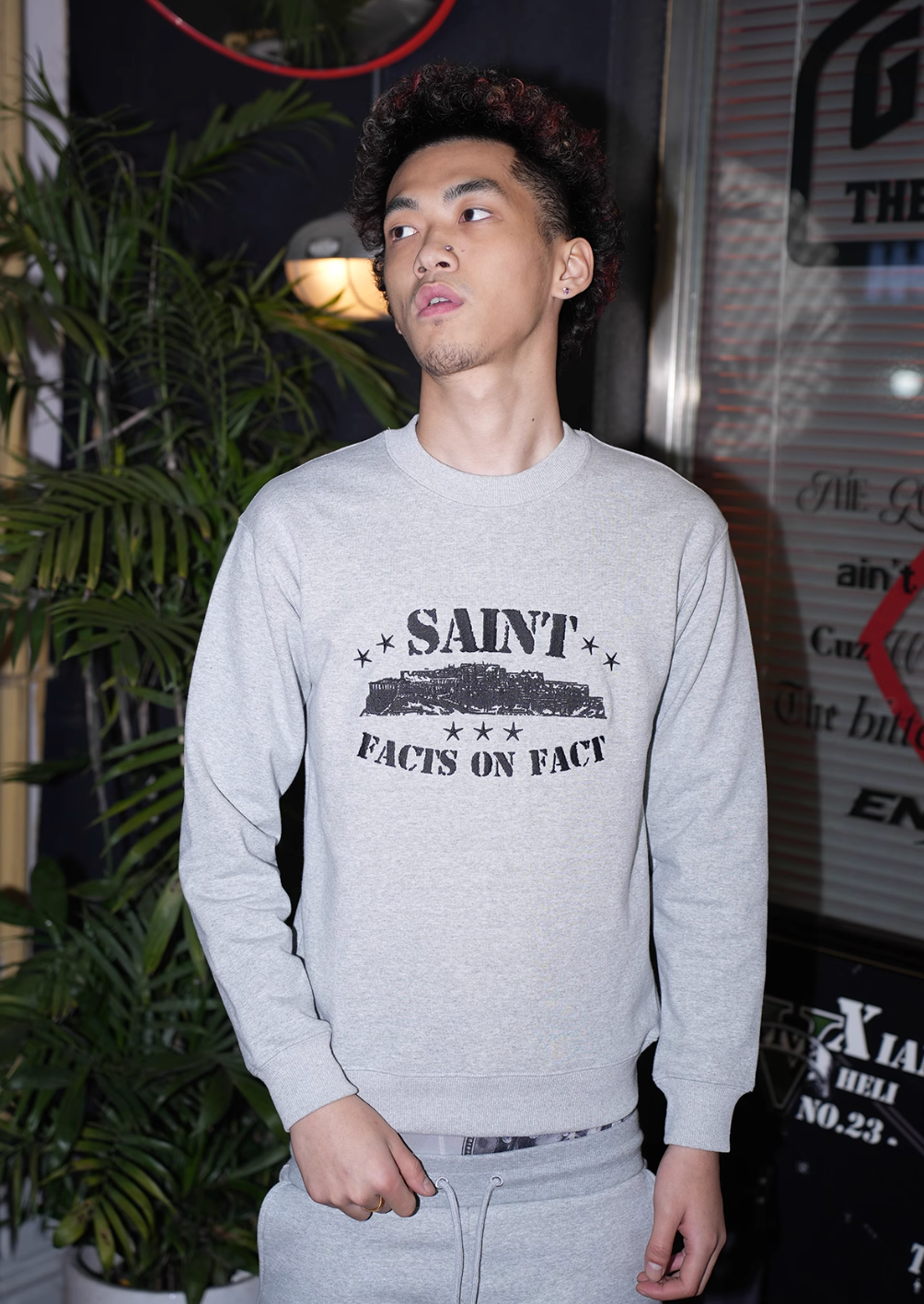 TGFCLUB x SNOWMAKER SAINT Slim Fit Sweatshirt | Face 3 Face