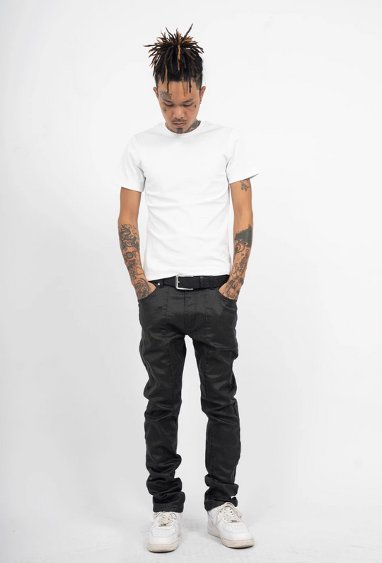TGFCLUB Washed Waxed Slim Fit Jeans | Face 3 Face