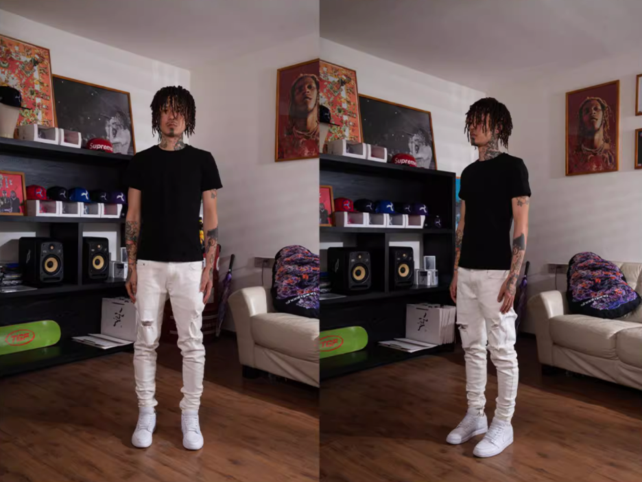 TGFCLUB Washed Distressed Slim Fit Stretch Jeans | Face 3 Face