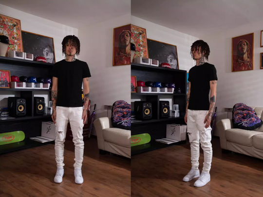 TGFCLUB Washed Distressed Slim Fit Stretch Jeans | Face 3 Face