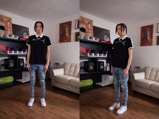 TGFCLUB Washed Distressed Slim Fit Stretch Jeans | Face 3 Face