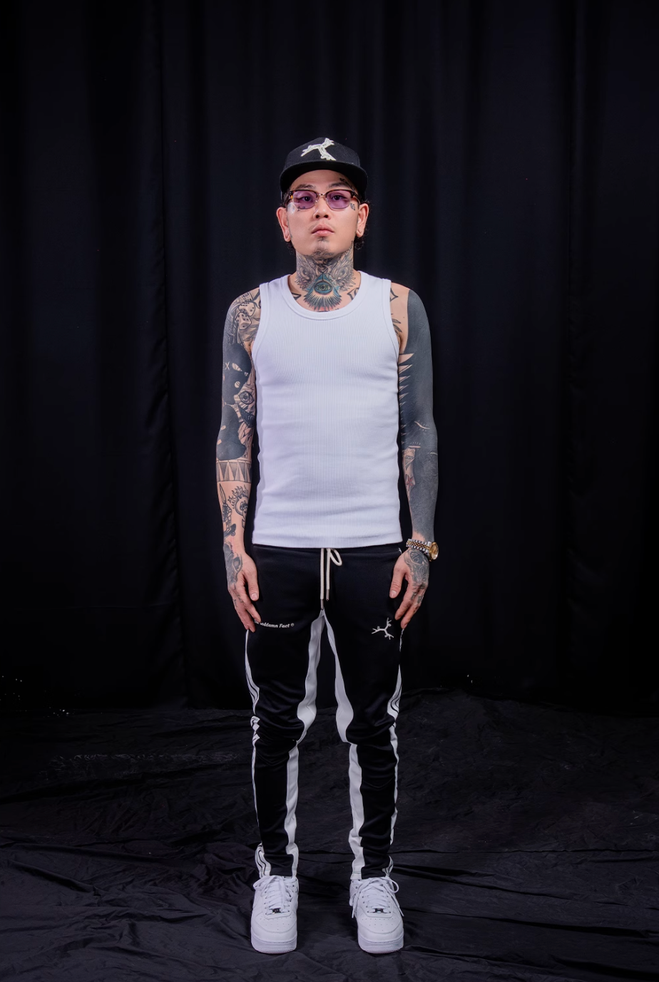 TGFCLUB Side Stripe Slim Fit Track Pants | Face 3 Face