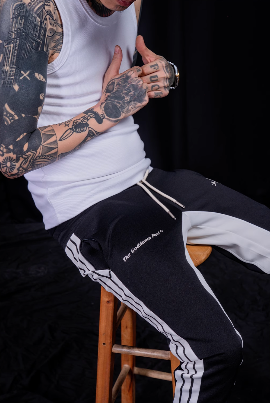 TGFCLUB Side Stripe Slim Fit Track Pants | Face 3 Face