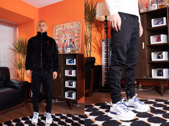 TGFCLUB Leather Patch Washed Slim Fit Jeans | Face 3 Face