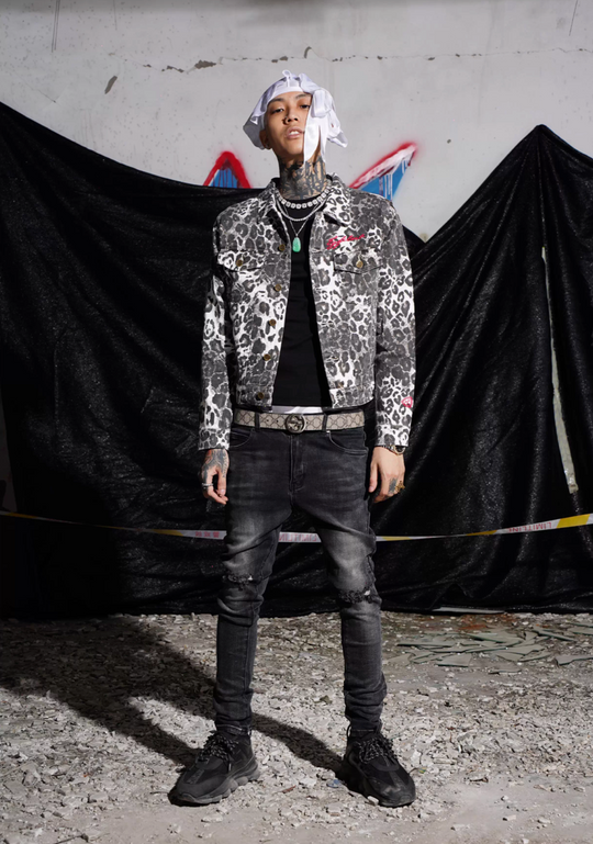 TGFCLUB Washed Cut Holes Slim Fit Stretch Jeans | Face 3 Face