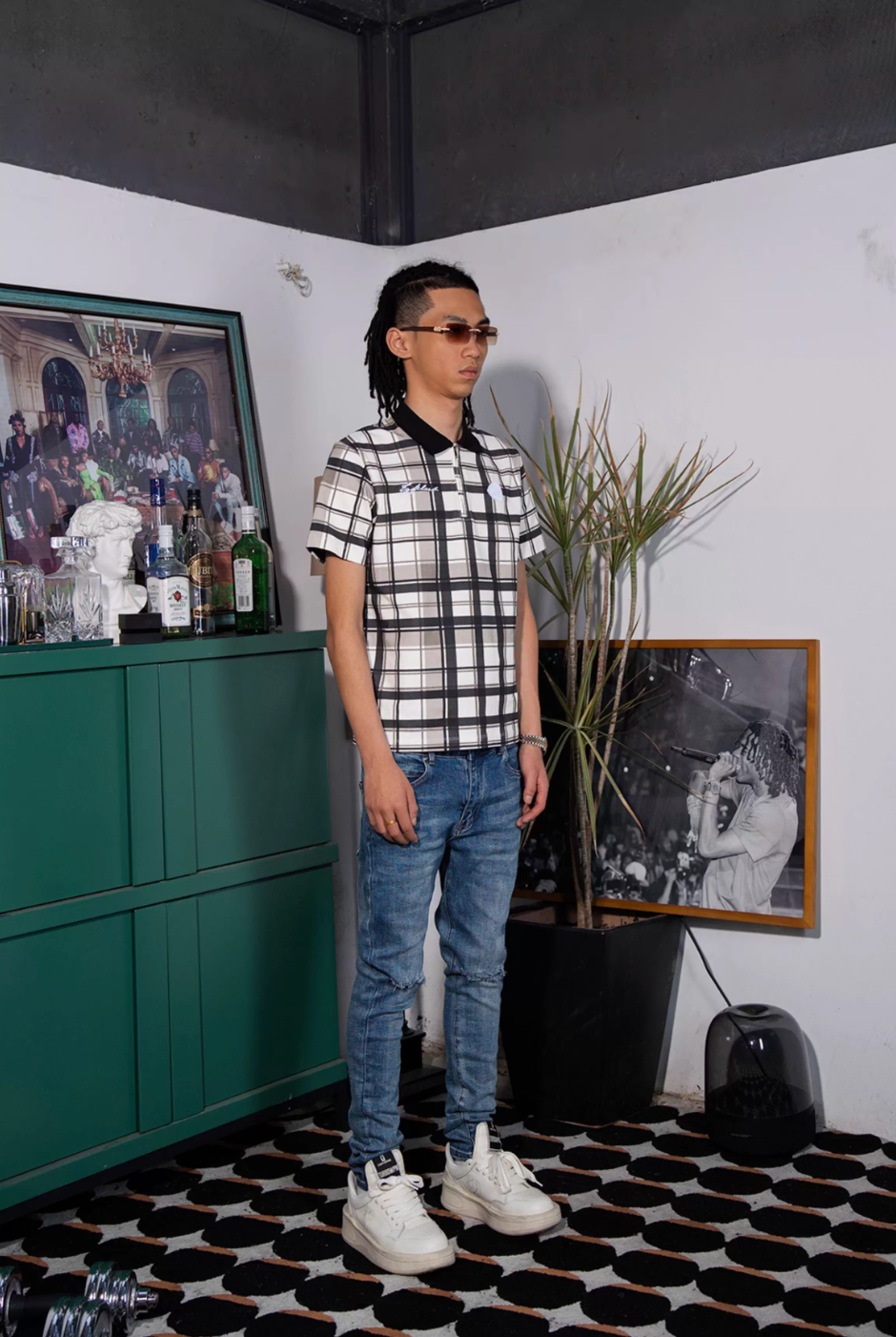 TGFCLUB Washed Cut Holes Slim Fit Stretch Jeans | Face 3 Face