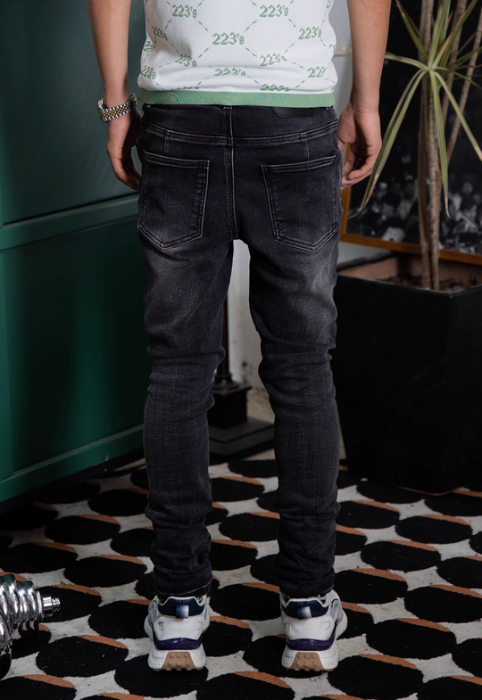 TGFCLUB Washed Cut Holes Slim Fit Stretch Jeans | Face 3 Face