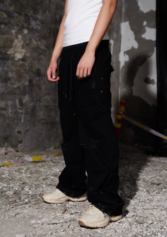 TGFCLUB 223 Distressed Double Knee Work Pants | Face 3 Face