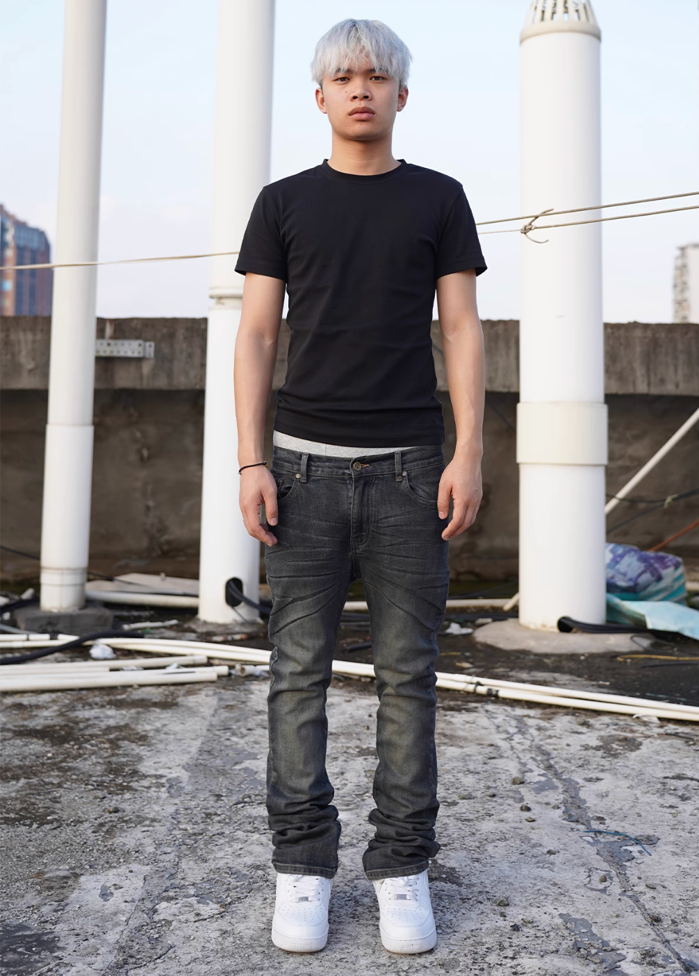 TGFCLUB 3D Pressed Washed Slim Fit Jeans | Face 3 Face