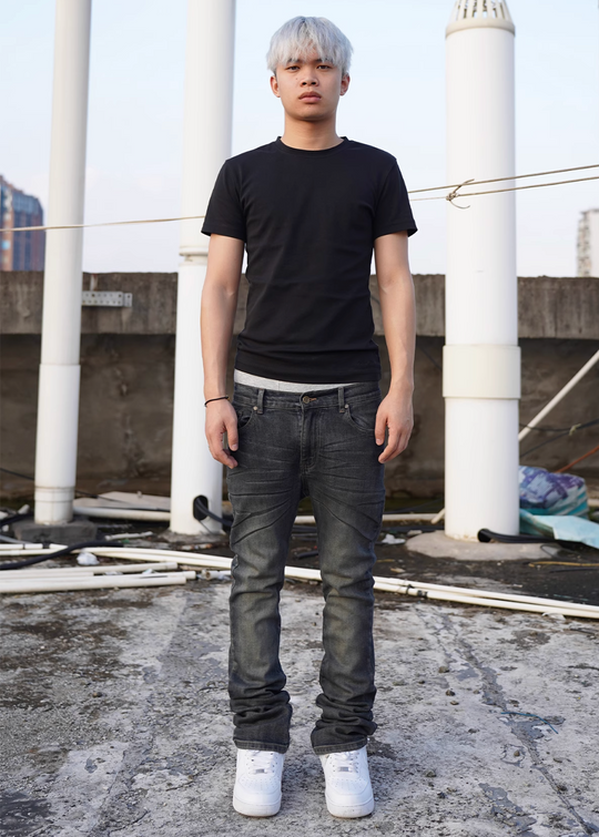 TGFCLUB 3D Pressed Washed Slim Fit Jeans | Face 3 Face