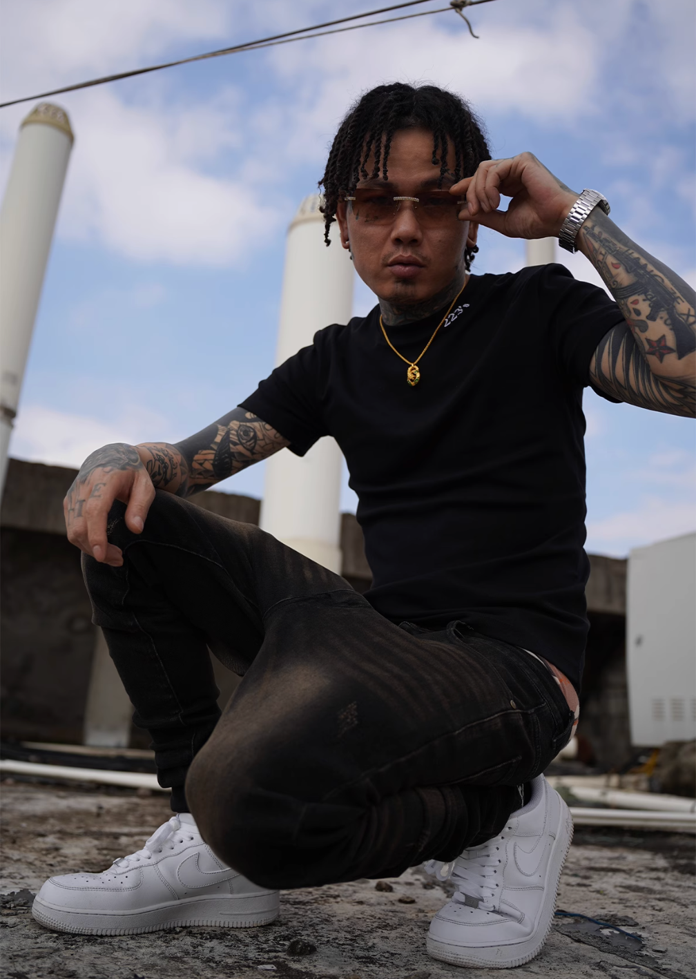 TGFCLUB Hem Zipper Washed Slim Fit Jeans | Face 3 Face