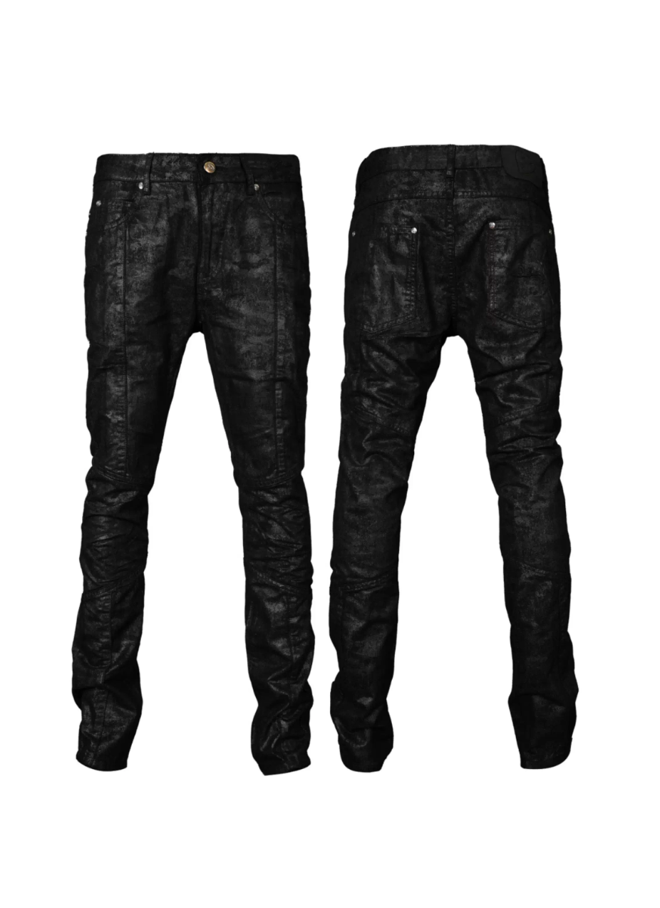 TGFCLUB Coated Wax Slim Fit Jeans | Face 3 Face