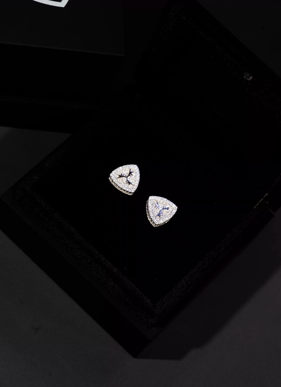 TGFCLUB Logo Moissanite Sterling Silver Earrings | Face 3 Face