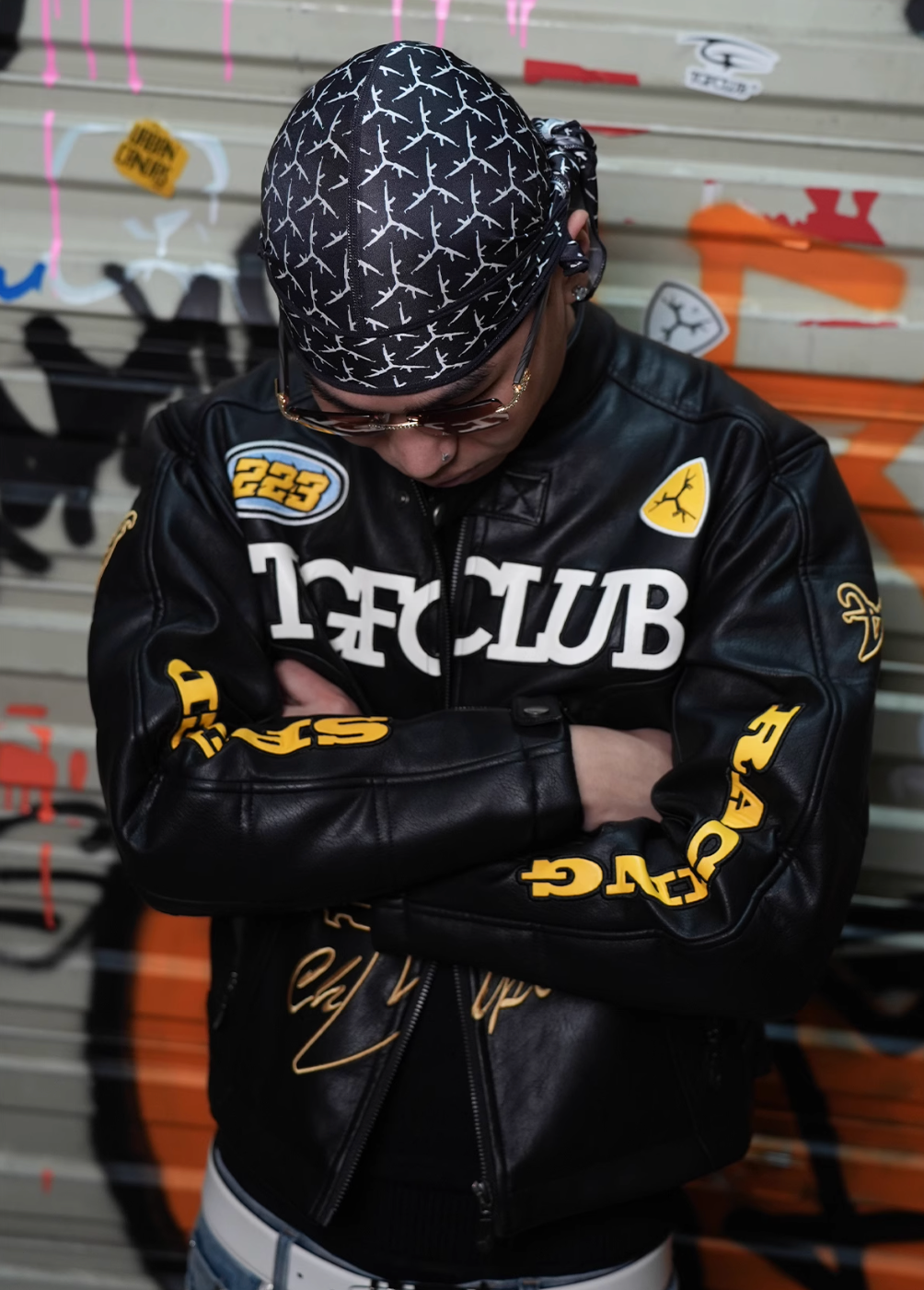 TGFCLUB Full Print Logo Durag | Face 3 Face