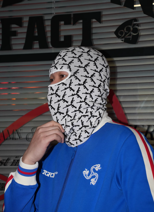 TGFCLUB All Over Logo Knit Face Mask | Face 3 Face