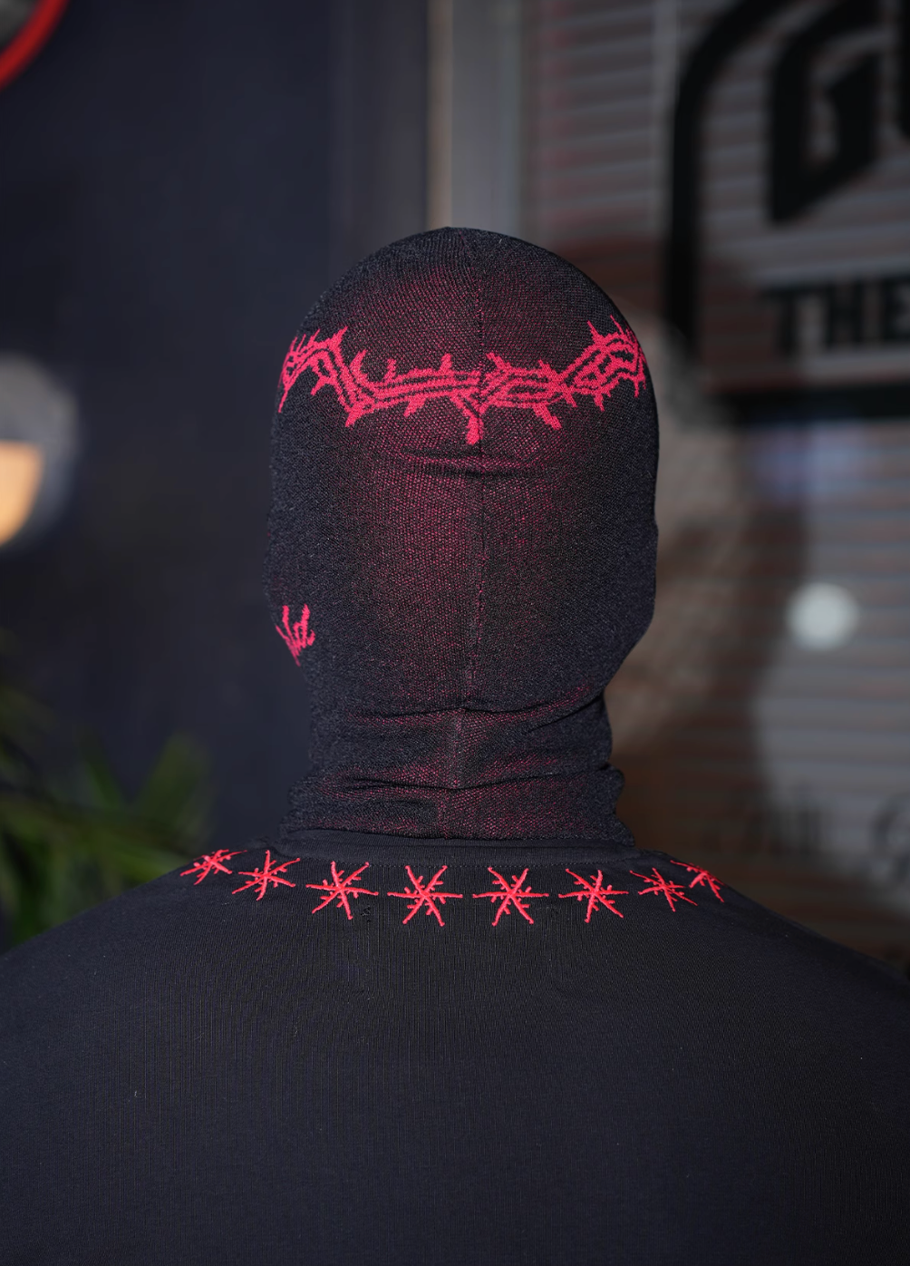 TGFCLUB x SNOWMAKER Crown of Thorns Knit Face Mask | Face 3 Face