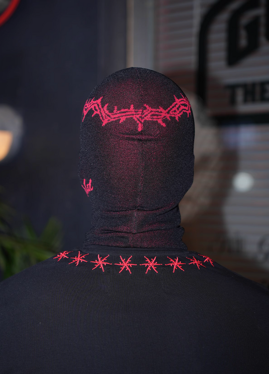 TGFCLUB x SNOWMAKER Crown of Thorns Knit Face Mask | Face 3 Face