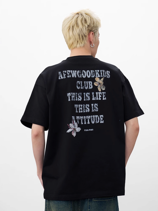 AFGK Ring Floral Logo Broken Print Tee | Face 3 Face