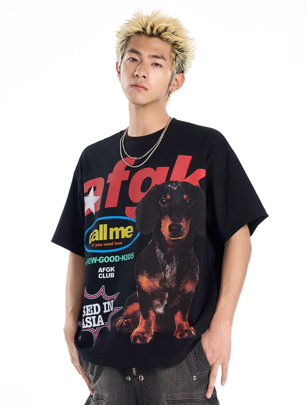 AFGK Dachshund Digital Print Tee | Face 3 Face