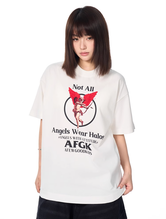 AFGK Archery Angel Embroidered Print Tee | Face 3 Face