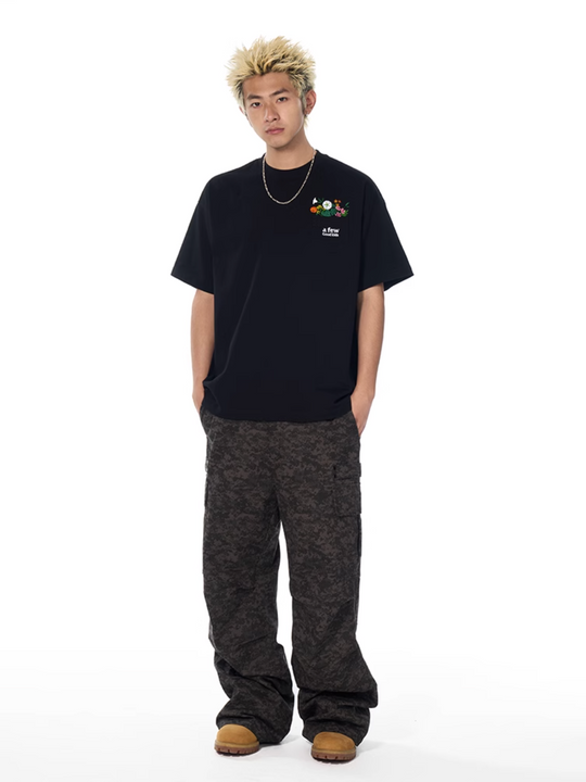 AFGK Pocket Floral Embroidered Tee | Face 3 Face