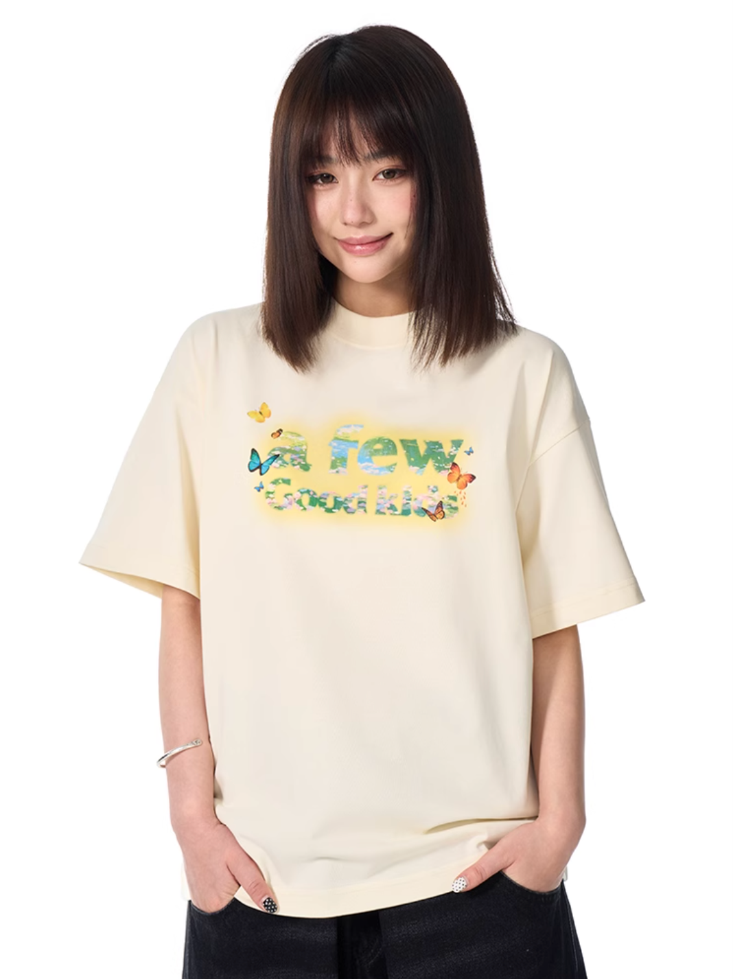AFGK Floral Butterfly Logo Print Tee | Face 3 Face