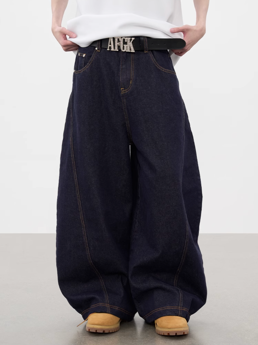 AFGK Patchwork Denim Baggy Jeans | Face 3 Face