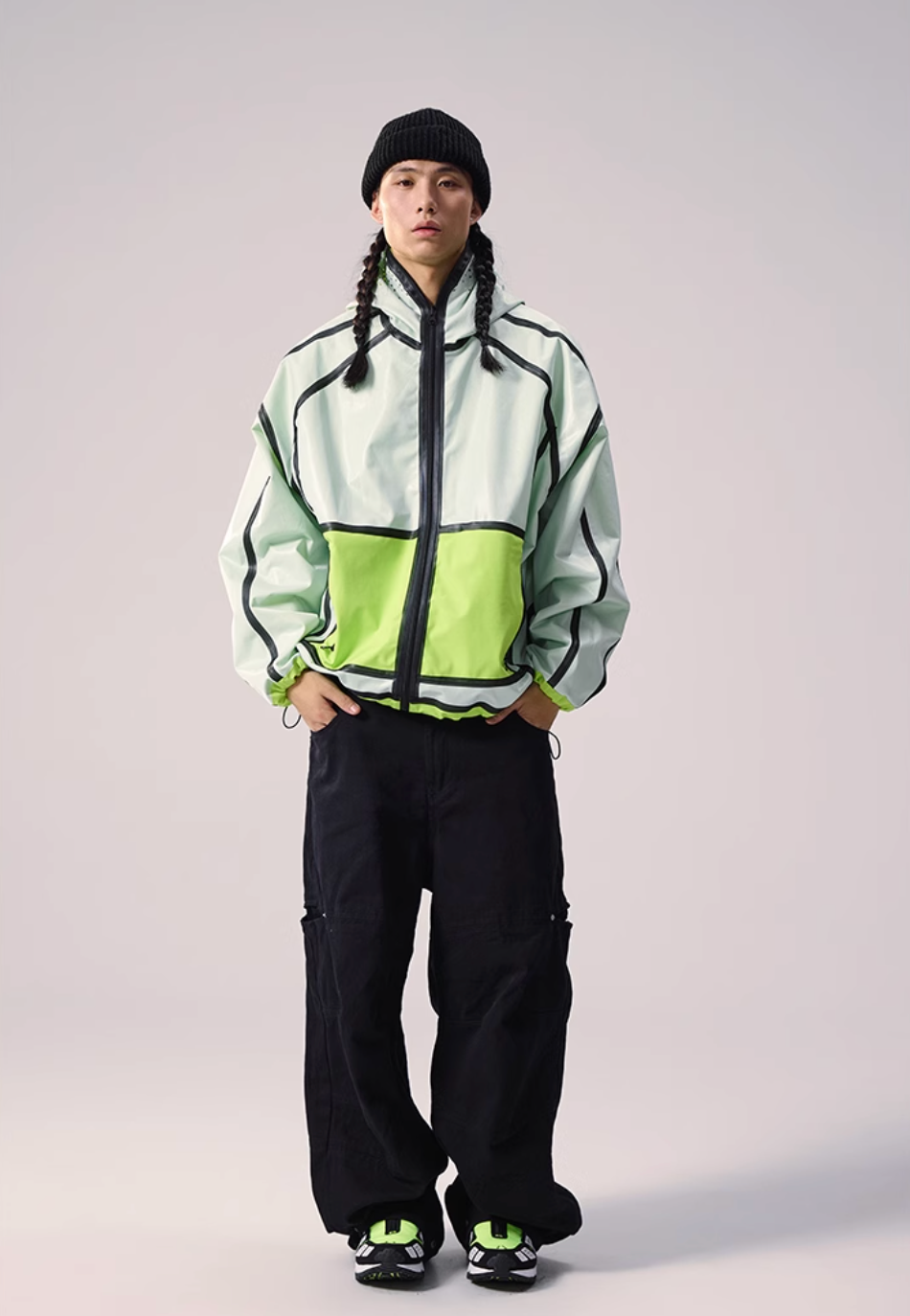 Remedy Devil Horn Hooded Windbreaker Jacket | Face 3 Face