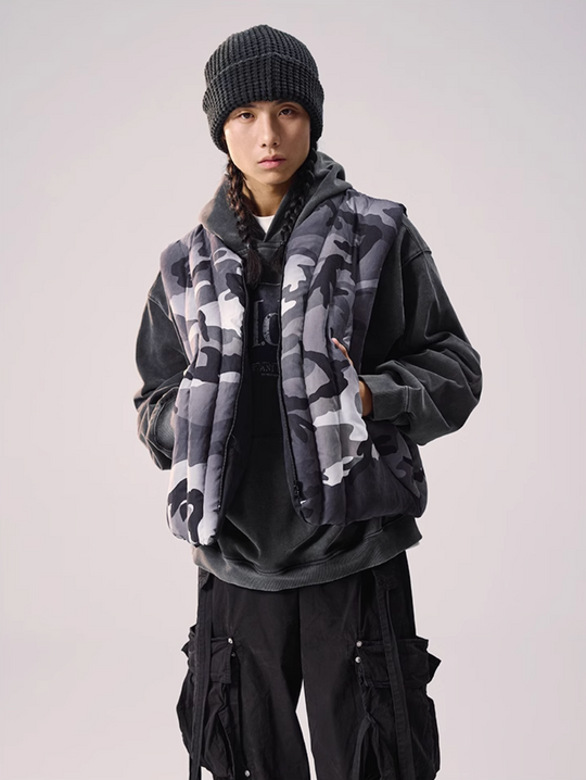 Remedy Camouflage Stitch Down Vest | Face 3 Face