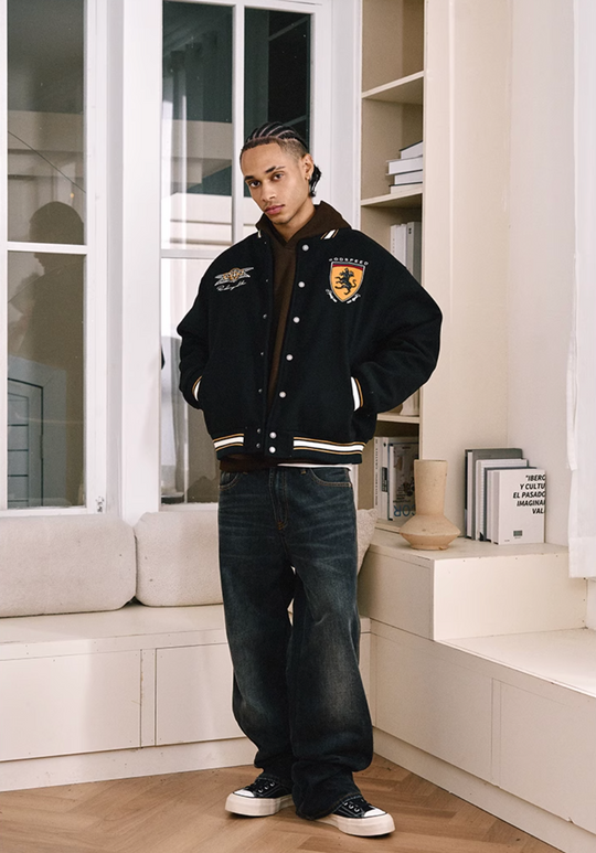 Remedy RMDC MADE Embroidered Varsity Jacket | Face 3 Face