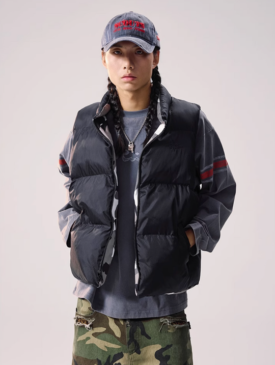 Remedy Camouflage Reversible Down Vest | Face 3 Face