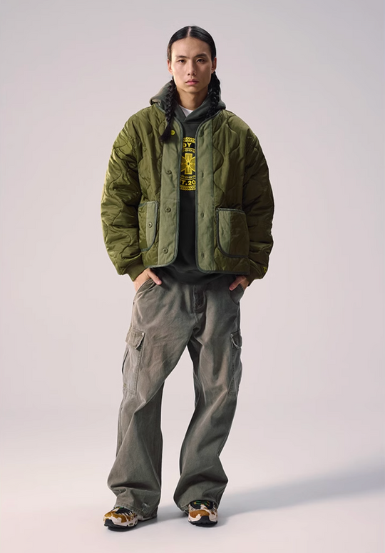 Remedy Patch Embroidered Quilted Military Jacket | Face 3 Face