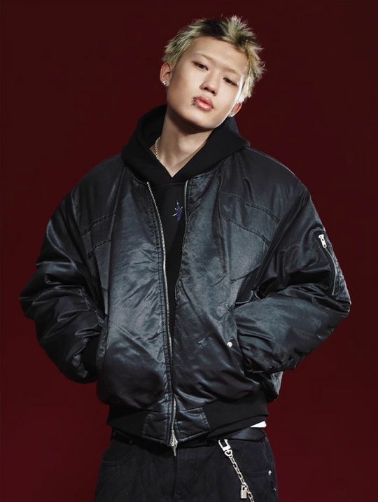 Remedy Pleated Back Design MA-1 Bomber Jacket | Face 3 Face