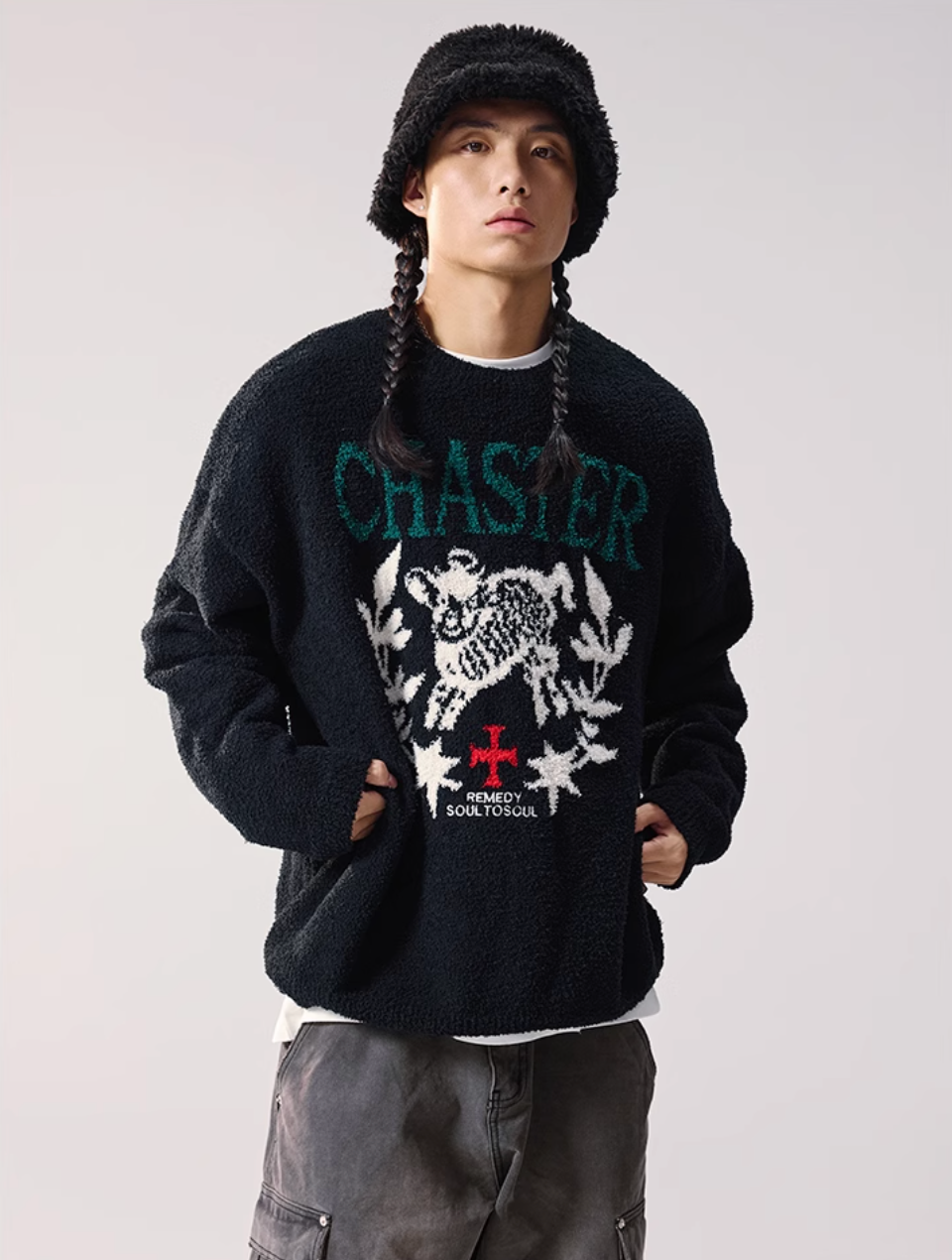 Remedy CHASTER Jacquard Knit Sweater | Face 3 Face