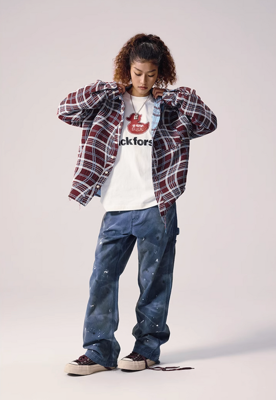 Remedy Wave Plaid Reversible Long Sleeve Shirt | Face 3 Face