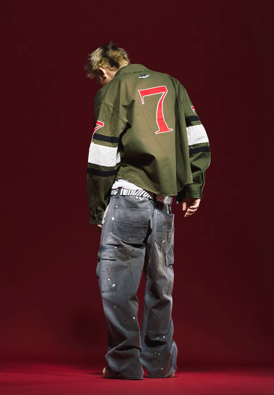 Remedy 3D Embroidered Striped Long Sleeve Shirt | Face 3 Face