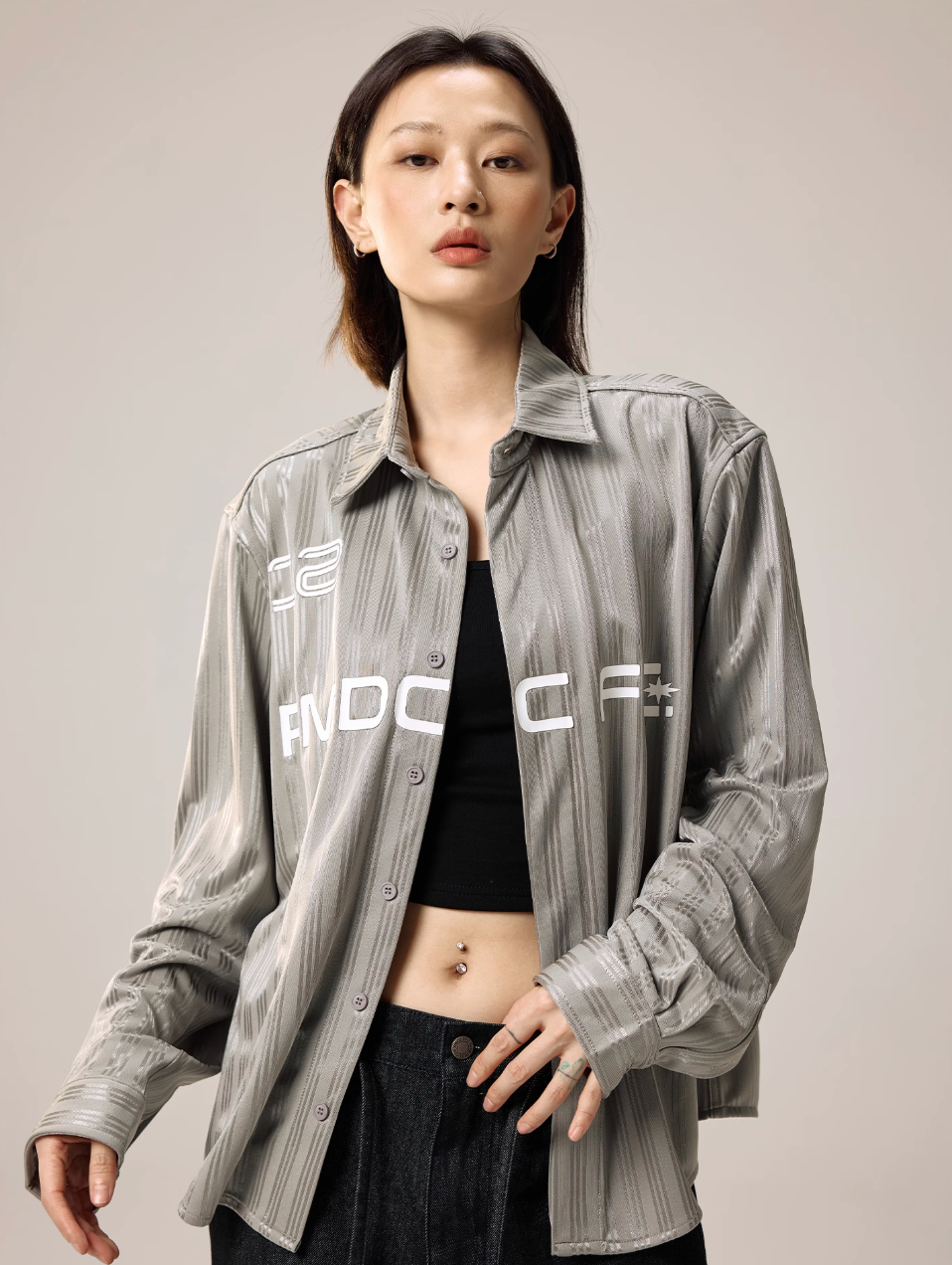 Remedy Silk Striped Long Sleeve Shirt | Face 3 Face