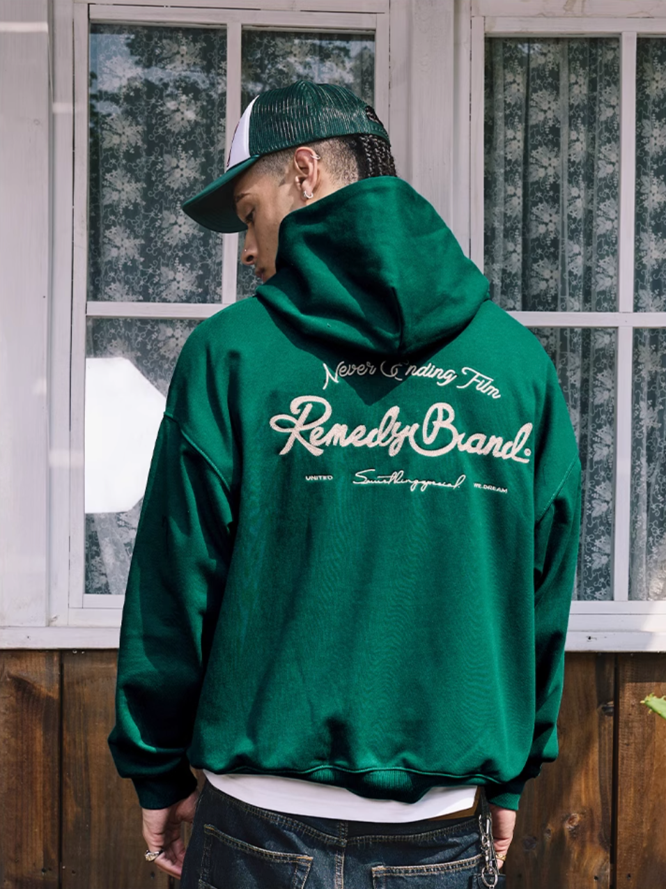 Remedy Metal Wax Seal Chain Embroidered Hoodie | Face 3 Face