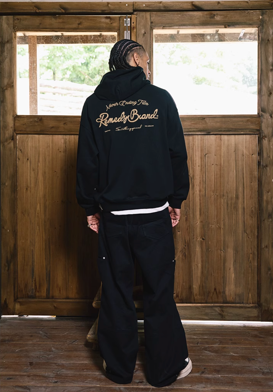 Remedy Metal Wax Seal Chain Embroidered Hoodie | Face 3 Face