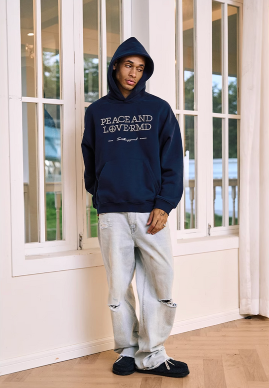 Remedy PEACE LOVE Pearl Embroidered Hoodie | Face 3 Face