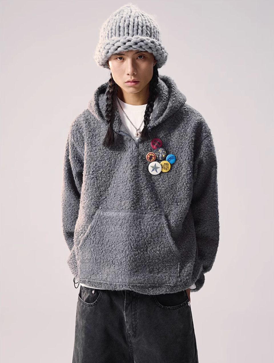 Remedy Sherpa Fleece Half Zip Hoodie | Face 3 Face