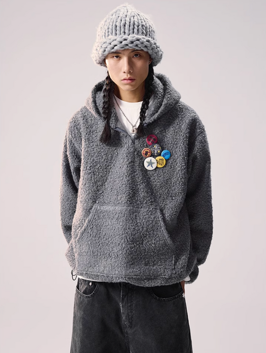 Remedy Sherpa Fleece Half Zip Hoodie | Face 3 Face