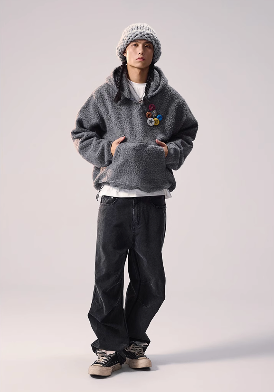 Remedy Sherpa Fleece Half Zip Hoodie | Face 3 Face