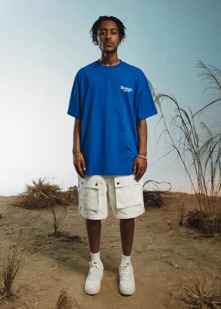 Remedy Gothic Font Logo Print Basic Tee | Face 3 Face